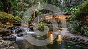 Indulge in a natureinspired getaway at Babbling Brook Bungalow where the tranquil sounds of a babbling brook transport