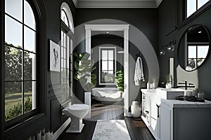 Tranquil Spa-Inspired Bathroom: Natural Materials, Minimalist Design, and Neutral Color Palette photo