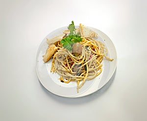 Italian Comfort Food Spaghetti Aglio e Olio photo