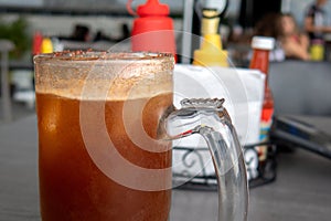 Authentic Michelada - A Refreshing Mexican Beer Cocktail with Clamato and Chamoy photo