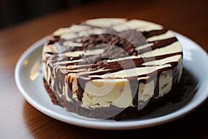 Indulgent Cheesecake chocolate cookie dessert. Generate Ai