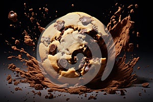 Indulgent Chocolate chip cookies pecan. Generate Ai