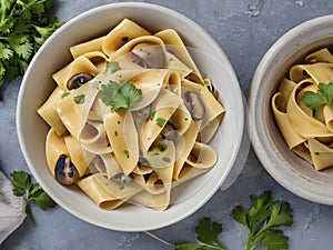 Indulgent Comfort. Pappardelle Elegance with Creamy Sauce