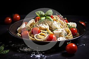 Indulgent Italian pasta mozzarella. Generate Ai