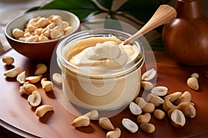 Indulgent Macadamia nut butter. Generate Ai