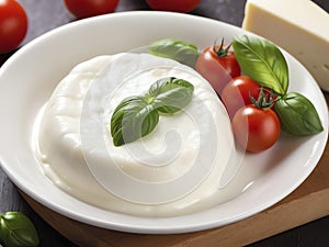 Indulgent Mozzarella and Cream Cheese Blend with Tomatoes and Basil