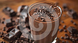 Indulgent Stream of Liquid Chocolate for Dessert and Treats - Stock Photo