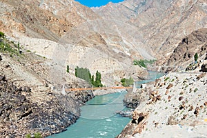 Indus river at Aryan Valley in Ladakh, Jammu and Kashmir, India