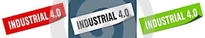 industrial 4.0 banner. industrial 4.0 speech bubble label set.