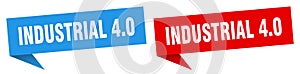 industrial 4.0 banner. industrial 4.0 speech bubble label set.