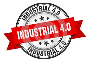 industrial 4.0 label. industrial 4.0 round band sign.