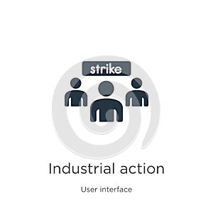 Industrial action icon vector. Trendy flat industrial action icon from user interface collection isolated on white background.