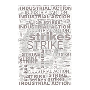 Industrial Action Strikes Text Header Abstract