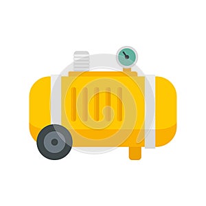 Industrial air compressor icon flat isolated vector