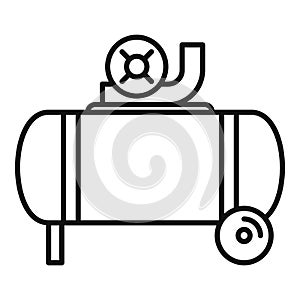 Industrial air compressor icon, outline style