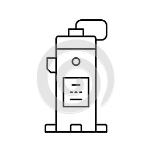 industrial air compressor line icon vector illustration