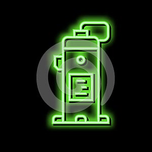 industrial air compressor neon glow icon illustration