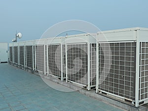 Industrial air conditioner condensers outside unit