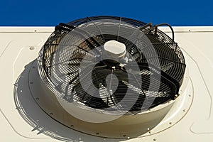 Industrial air conditioner fan close up