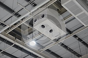 Industrial Air Duct and Vent. System of industrial ventilating pipes.