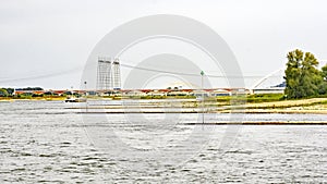 Industrial area on the banks of the Waal river in Nimege