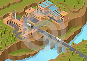 Industrial area illustration