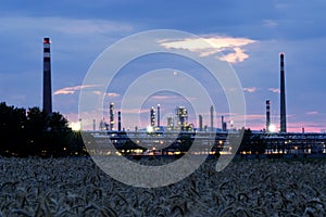 Industriale La zona olio raffinerie 