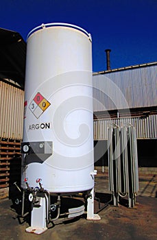 Industrial argon tank photo
