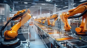 Industrial assembly line with precision robotics