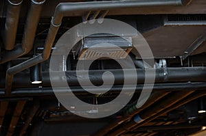 Industrial background, air conditioning tubes