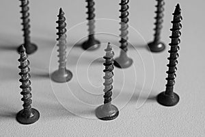 Industrial background from a composition of screws