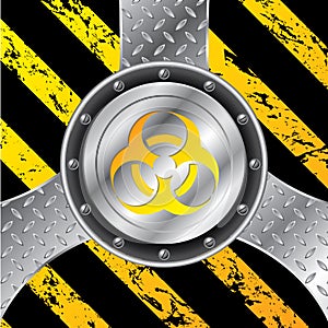 Industrial background design with bio hazard sign