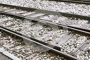 Industrial background featuring detail of old railway station