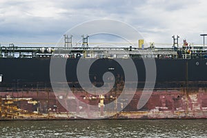 Industrial background featuring details of sea container terminal