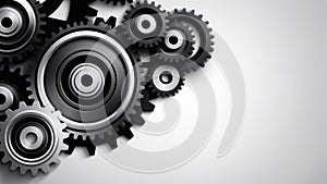 Industrial Cogs Gears Banner Background