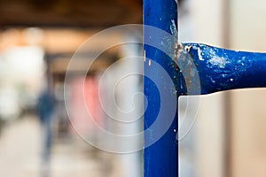 Industrial background with scaffolding