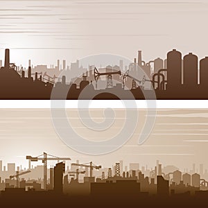 Industrial Banner Vector Background