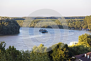 Industrial barge on Danube  