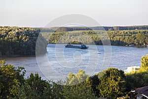 Industrial barge on Danube  