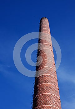 Industrial brick smoke stack