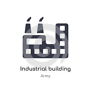 industrial building with contaminants icon. isolated industrial building with contaminants icon vector illustration from army photo
