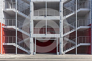 Industrial building emergency exit staircase or fire escape