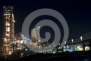 Industrial building in the night