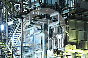 Industrial building at night