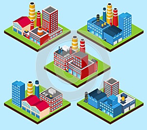 Industrial Buildings Isometric