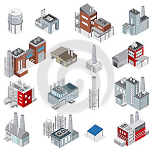 Industrial Buildings Isometric Set