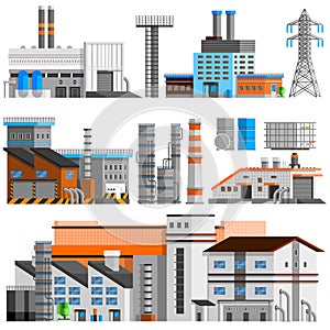 Industrial Buildings Orthogonal Set photo