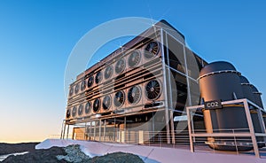 industrial carbon capture technology facility to reduce the CO2 in the atmosphere