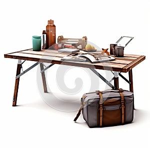 Industrial Chic Camping Table With Authentic Details