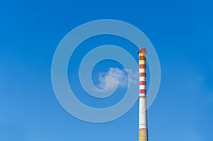 Industrial chimney form paper factory